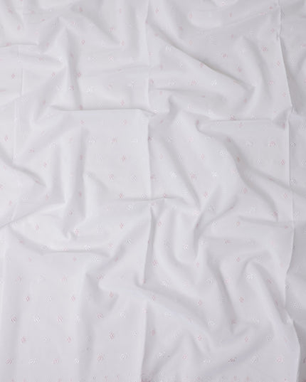 Blush Pink White Swiss Thobe Fabric 140cm | Regal