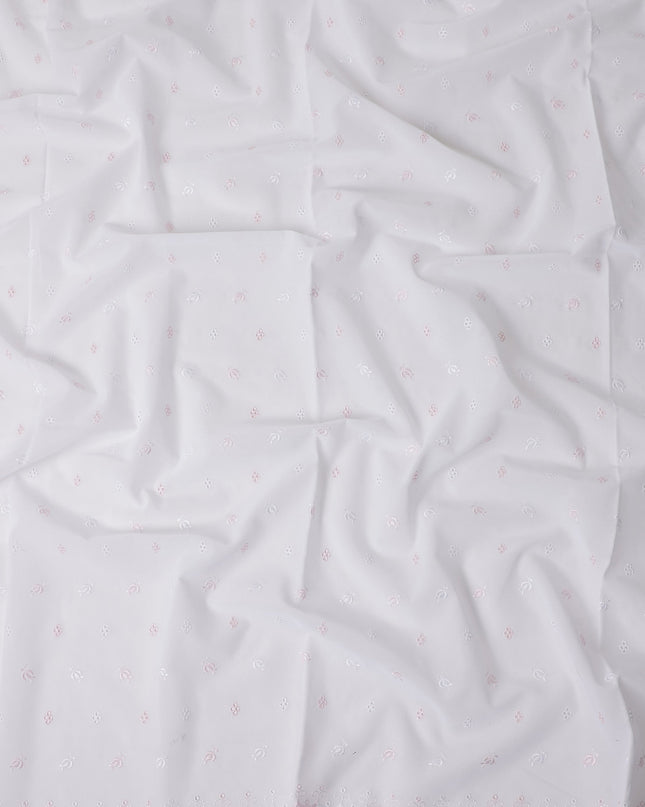 Blush Pink White Swiss Thobe Fabric 140cm | Regal