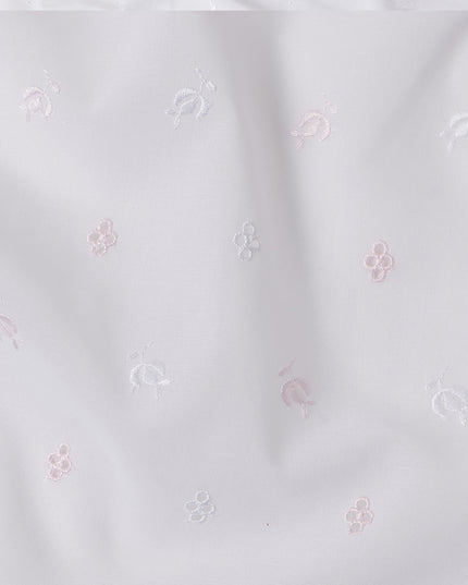 Blush Pink White Swiss Thobe Fabric 140cm | Regal