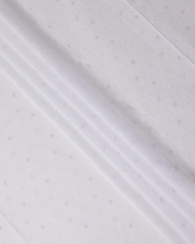 Blush Pink White Swiss Thobe Fabric 140cm | Regal