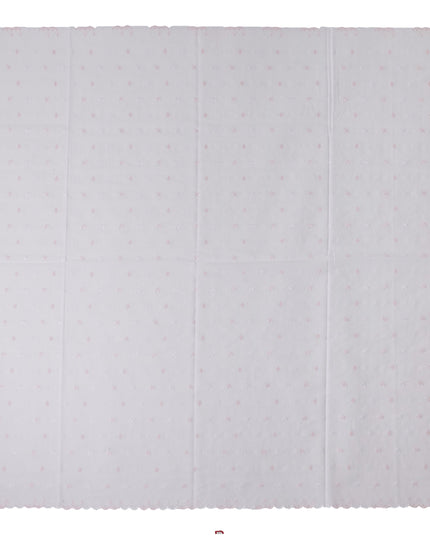 Blush Pink White Swiss Thobe Fabric 140cm | Regal