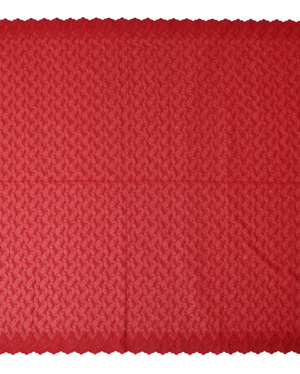 Vermilion Red Swiss Voile Sudanese Thobe Fabric