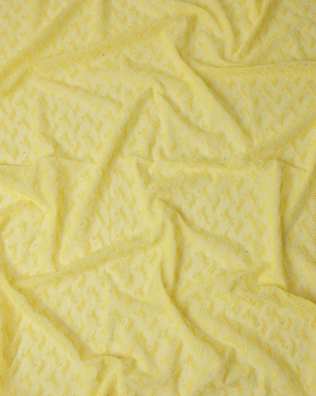 Golden Yellow Swiss Voile Sudanese Thobe Fabric