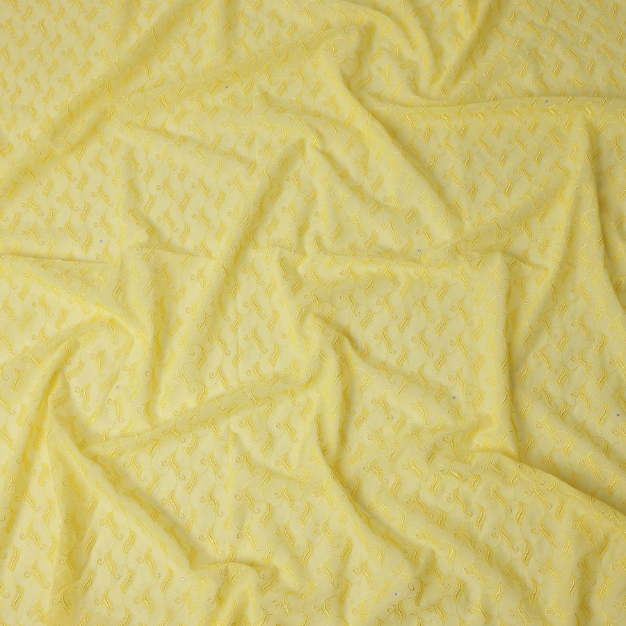 Golden Yellow Swiss Voile Sudanese Thobe Fabric