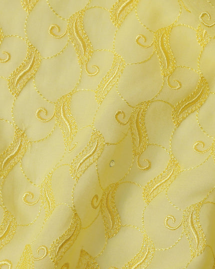 Golden Yellow Swiss Voile Sudanese Thobe Fabric