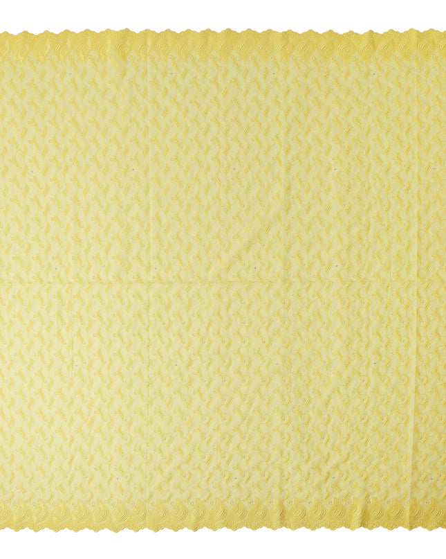Golden Yellow Swiss Voile Sudanese Thobe Fabric