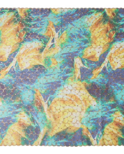 Multicolor Stained-Glass Swiss Voile Sudanese Thobe Fabric