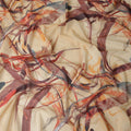 Warm Sand Beige Abstract Swiss Cotton Voile 140cm