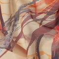 Warm Sand Beige Abstract Swiss Cotton Voile 140cm