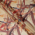 Warm Sand Beige Abstract Swiss Cotton Voile 140cm
