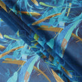 Denim Blue Abstract Swiss Cotton Voile 140cm