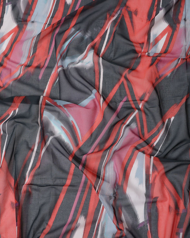 Coral Charcoal Swiss Cotton Voile Thobe Fabric 140cm