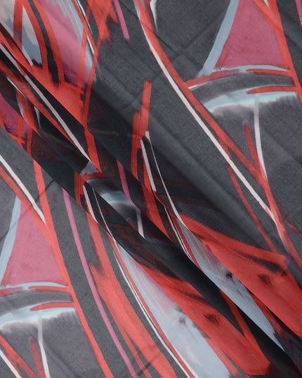 Coral Charcoal Swiss Cotton Voile Thobe Fabric 140cm