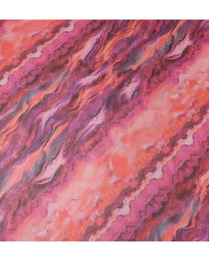 Magenta Orchid Marble Swiss Cotton Voile 140cm