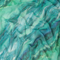 Emerald Teal Abstract Swiss Cotton Voile 140cm