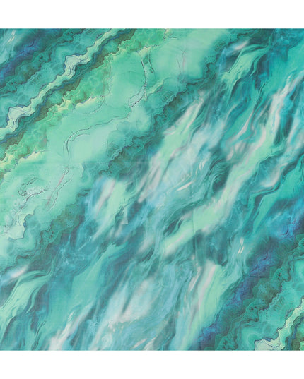 Emerald Teal Abstract Swiss Cotton Voile 140cm