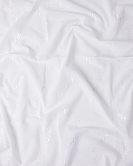 Pearl White Swiss Thobe Fabric 140cm | Regal