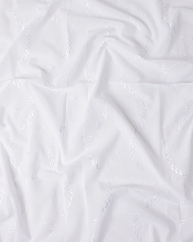 Pearl White Swiss Thobe Fabric 140cm | Regal