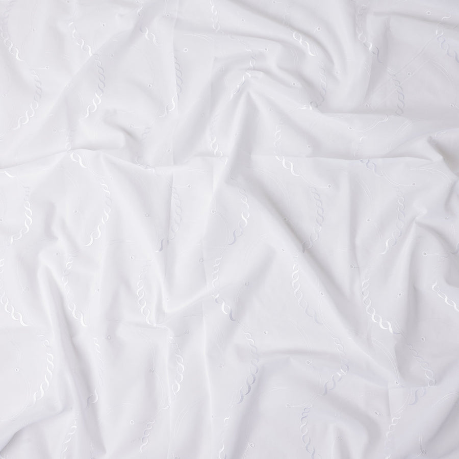 Pearl White Swiss Thobe Fabric 140cm | Regal