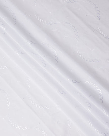 Pearl White Swiss Thobe Fabric 140cm | Regal