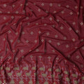 Maroon Geometric Swiss Cotton Voile Sudanese Thobe