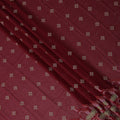 Maroon Geometric Swiss Cotton Voile Sudanese Thobe