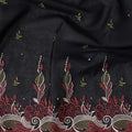 Black Leaf Swiss Cotton Voile Sudanese Thobe