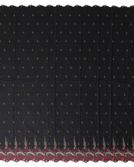Black Leaf Swiss Cotton Voile Sudanese Thobe