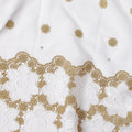 White Floral Swiss Cotton Voile Sudanese Thobe