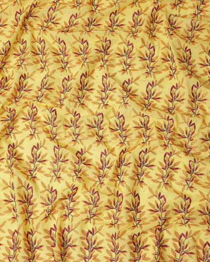 Yellow Leaf Swiss Cotton Voile Sudanese Thobe