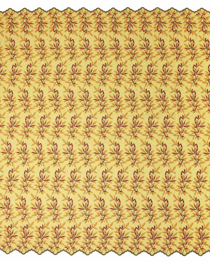 Yellow Leaf Swiss Cotton Voile Sudanese Thobe