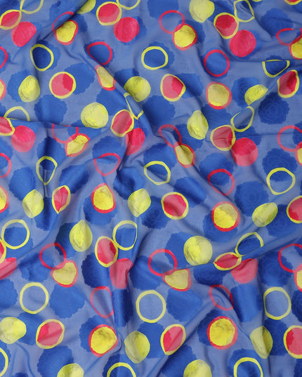 Blue Polka Dot Swiss Cotton Voile Sudanese Thobe