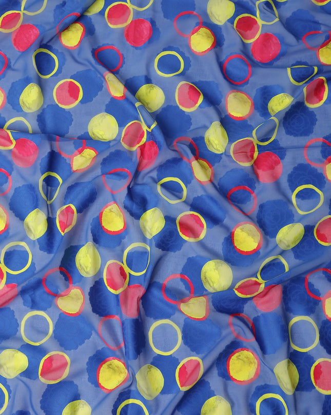 Blue Polka Dot Swiss Cotton Voile Sudanese Thobe