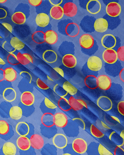 Blue Polka Dot Swiss Cotton Voile Sudanese Thobe