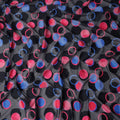 Black Polka Dot Swiss Cotton Voile Sudanese Thobe