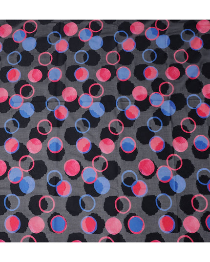 Black Polka Dot Swiss Cotton Voile Sudanese Thobe