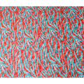 Red Abstract Swiss Cotton Voile Sudanese Thobe