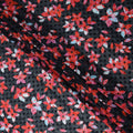 Black Floral Swiss Cotton Voile Sudanese Thobe