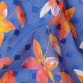 Blue Floral Swiss Cotton Voile Sudanese Thobe