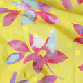 Yellow Floral Swiss Cotton Voile Sudanese Thobe