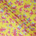 Yellow Floral Swiss Cotton Voile Sudanese Thobe