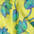 Yellow Floral Swiss Cotton Voile Sudanese Thobe
