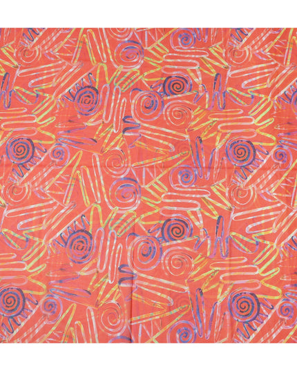 Coral Orange Swiss Cotton Voile Thobe Fabric 140cm