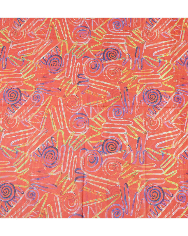 Coral Orange Swiss Cotton Voile Thobe Fabric 140cm