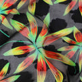 Black Floral Swiss Cotton Voile Sudanese Thobe