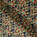Black Floral Swiss Cotton Voile Sudanese Thobe