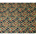 Black Floral Swiss Cotton Voile Sudanese Thobe