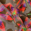 Brown Floral Swiss Cotton Voile Sudanese Thobe
