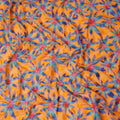 Orange Floral Swiss Cotton Voile Sudanese Thobe