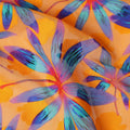 Orange Floral Swiss Cotton Voile Sudanese Thobe